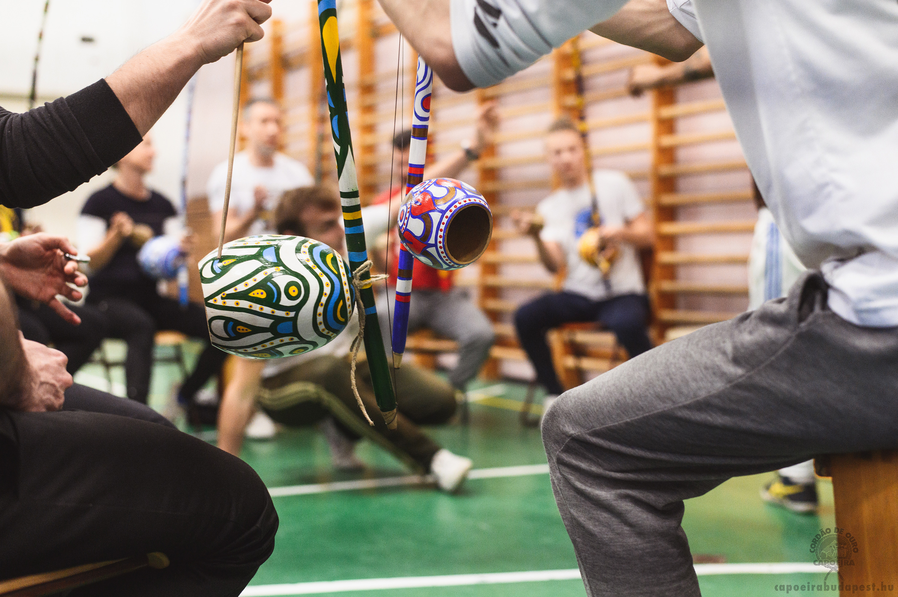 Capoeira class with berimbau